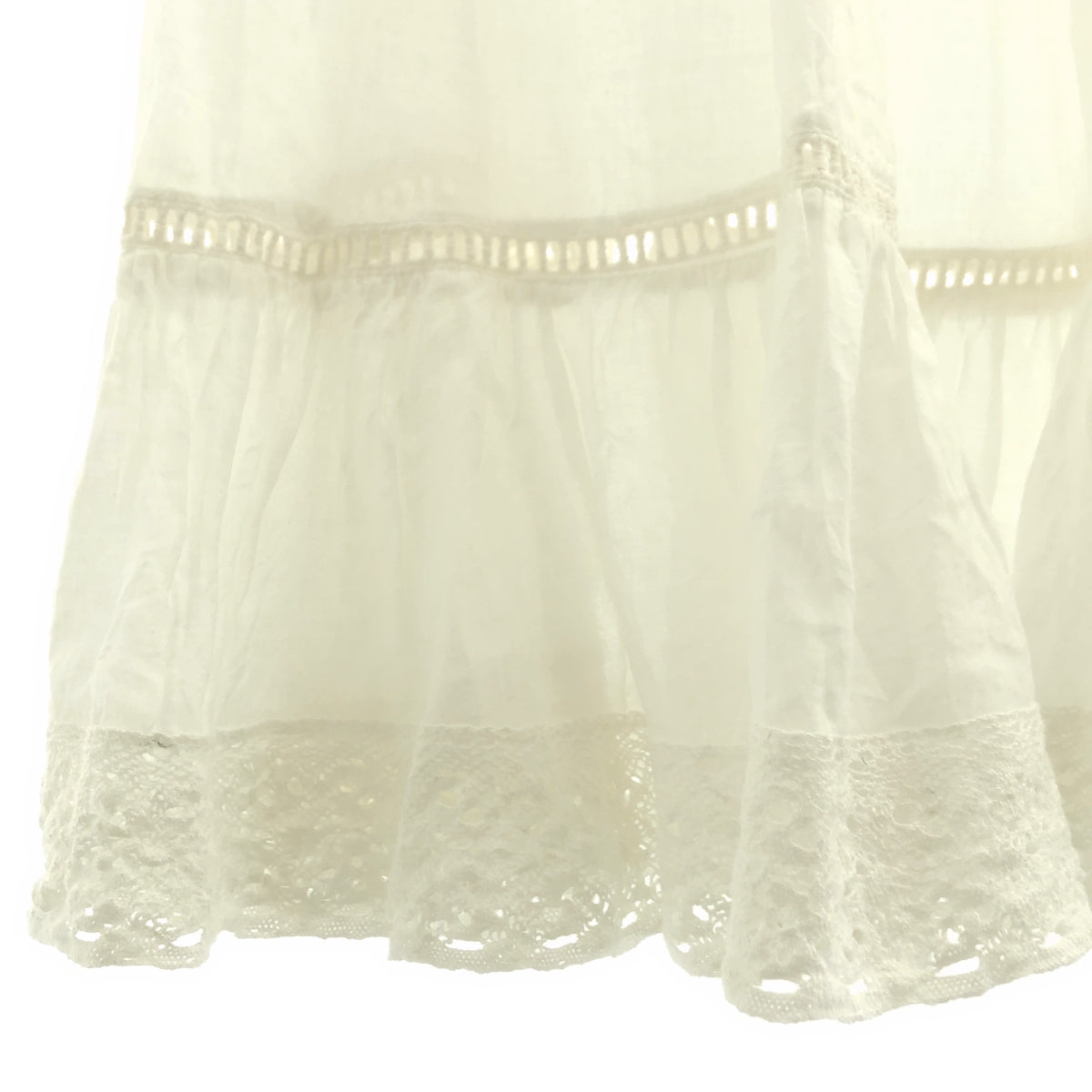 【新品】CASA FLINE | 有機棉蕾絲半身裙 | F碼 | 白色 | 女款