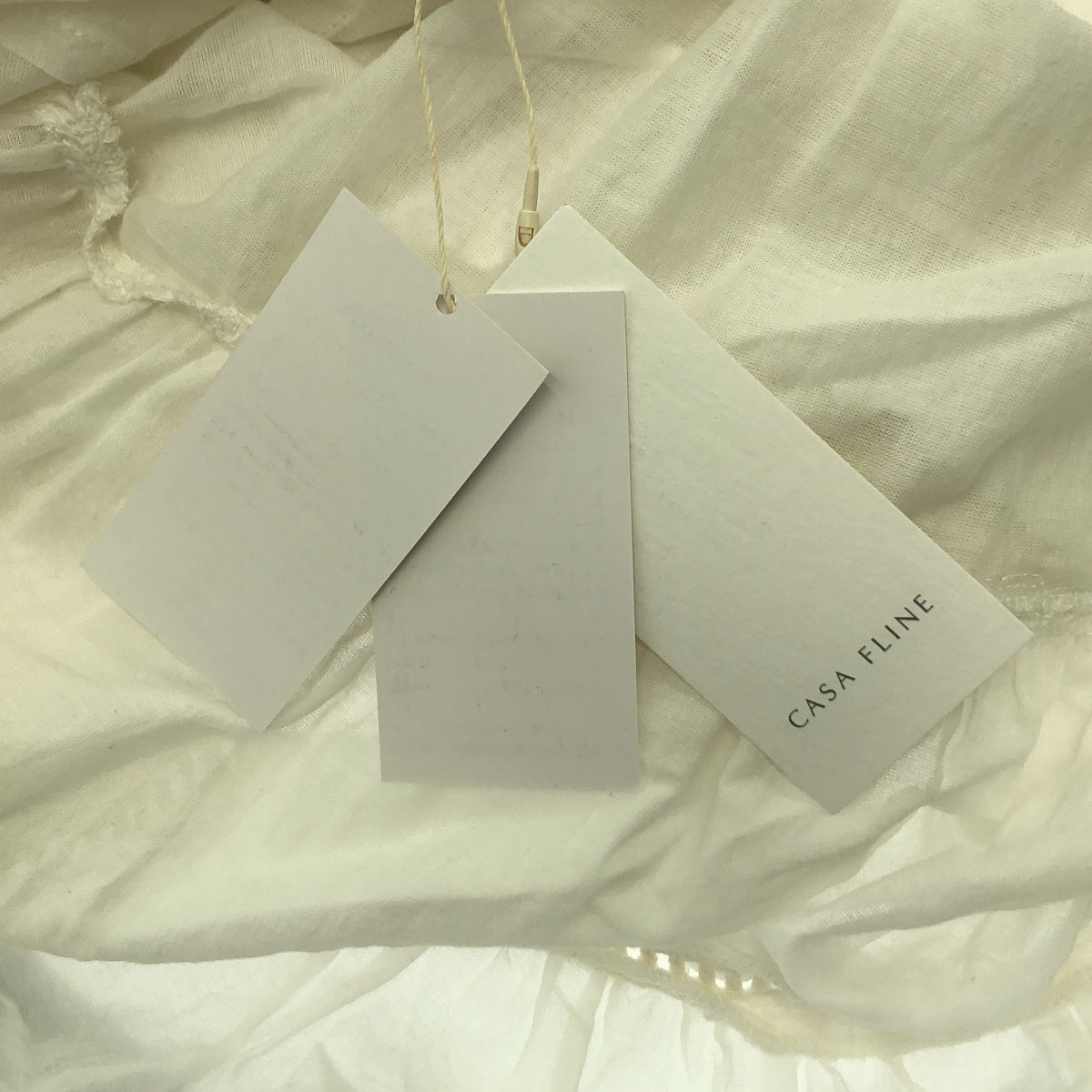 【新品】CASA FLINE | 有機棉蕾絲半身裙 | F碼 | 白色 | 女款