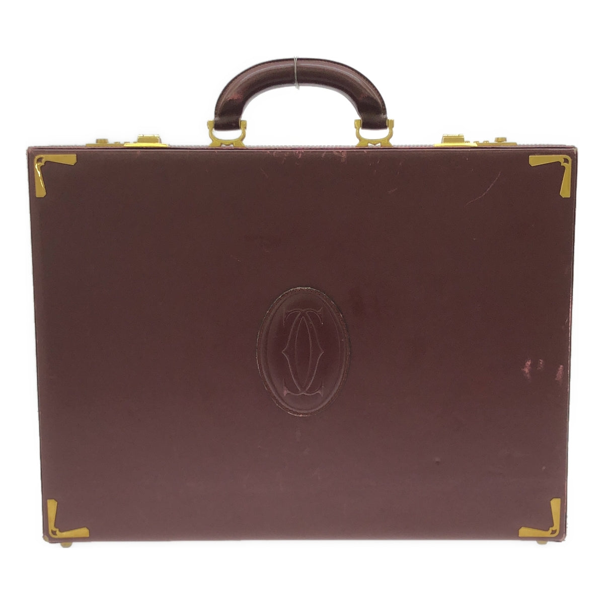 Cartier | Must Line / Leather Attache Case Trunk Case Bag |