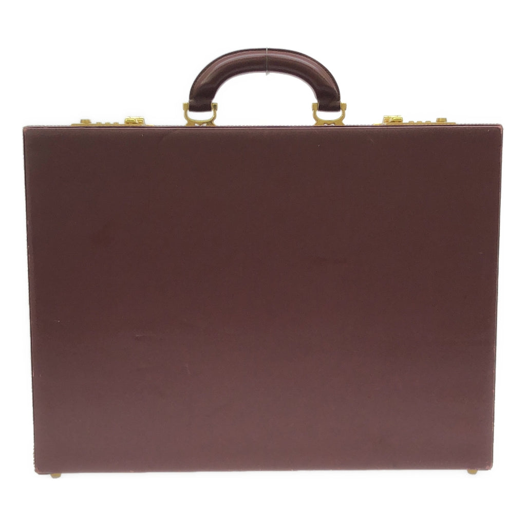 Cartier / カルティエ | マストライン / レザー アタッシュケース トランクケース バッグ | ボルドー/ゴールド | メンズ