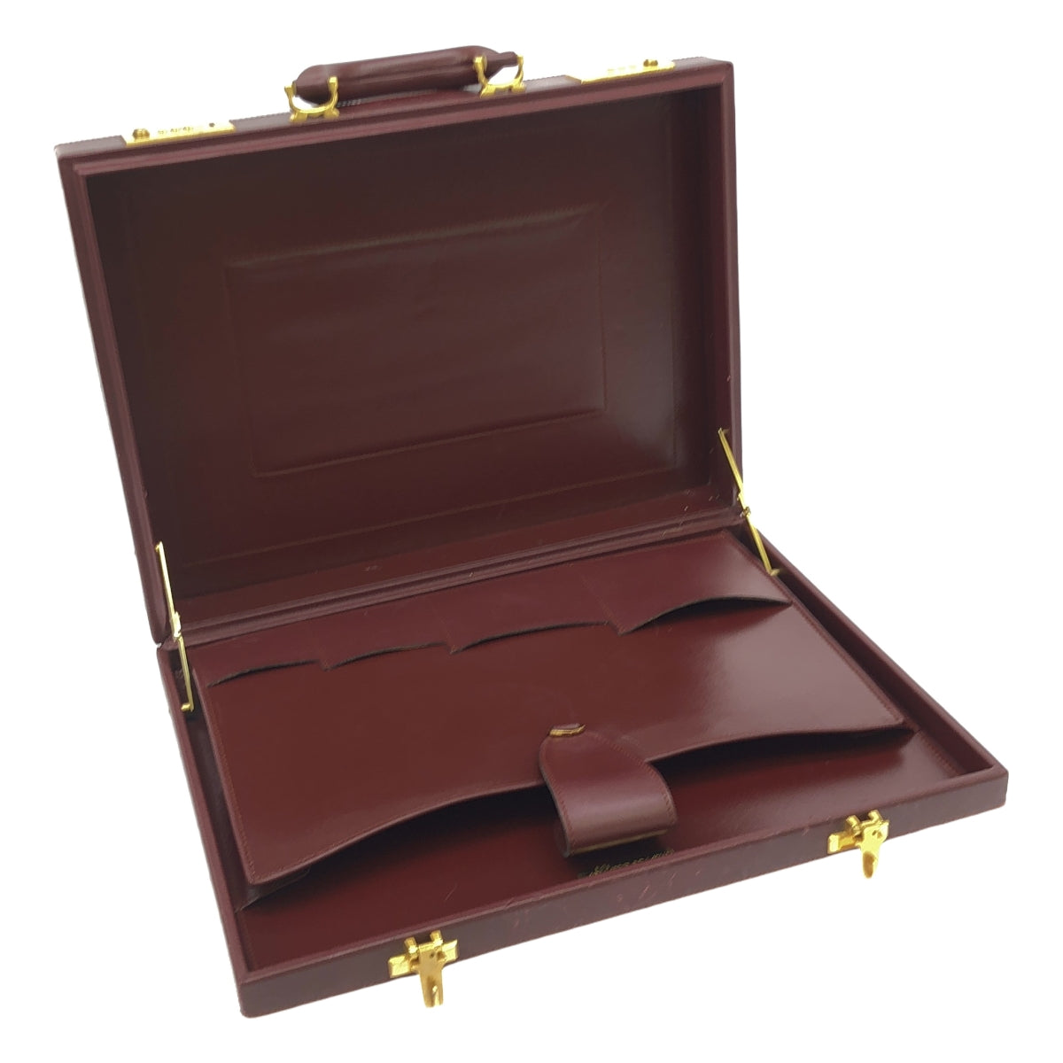 Cartier | Must Line / Leather Attache Case Trunk Case Bag |