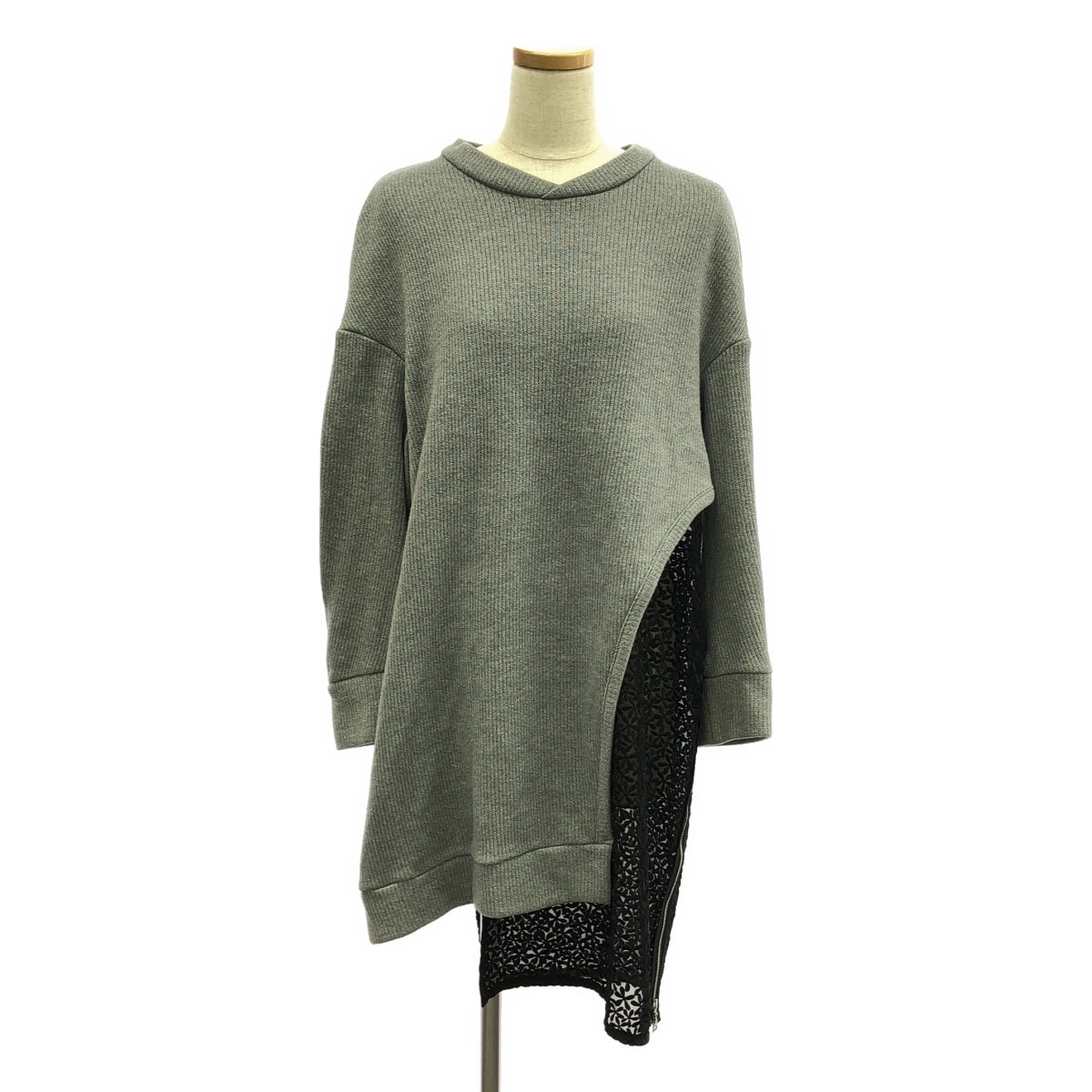 UJOH |不對稱對接洋裝 | 2 |灰/黑 |女性的