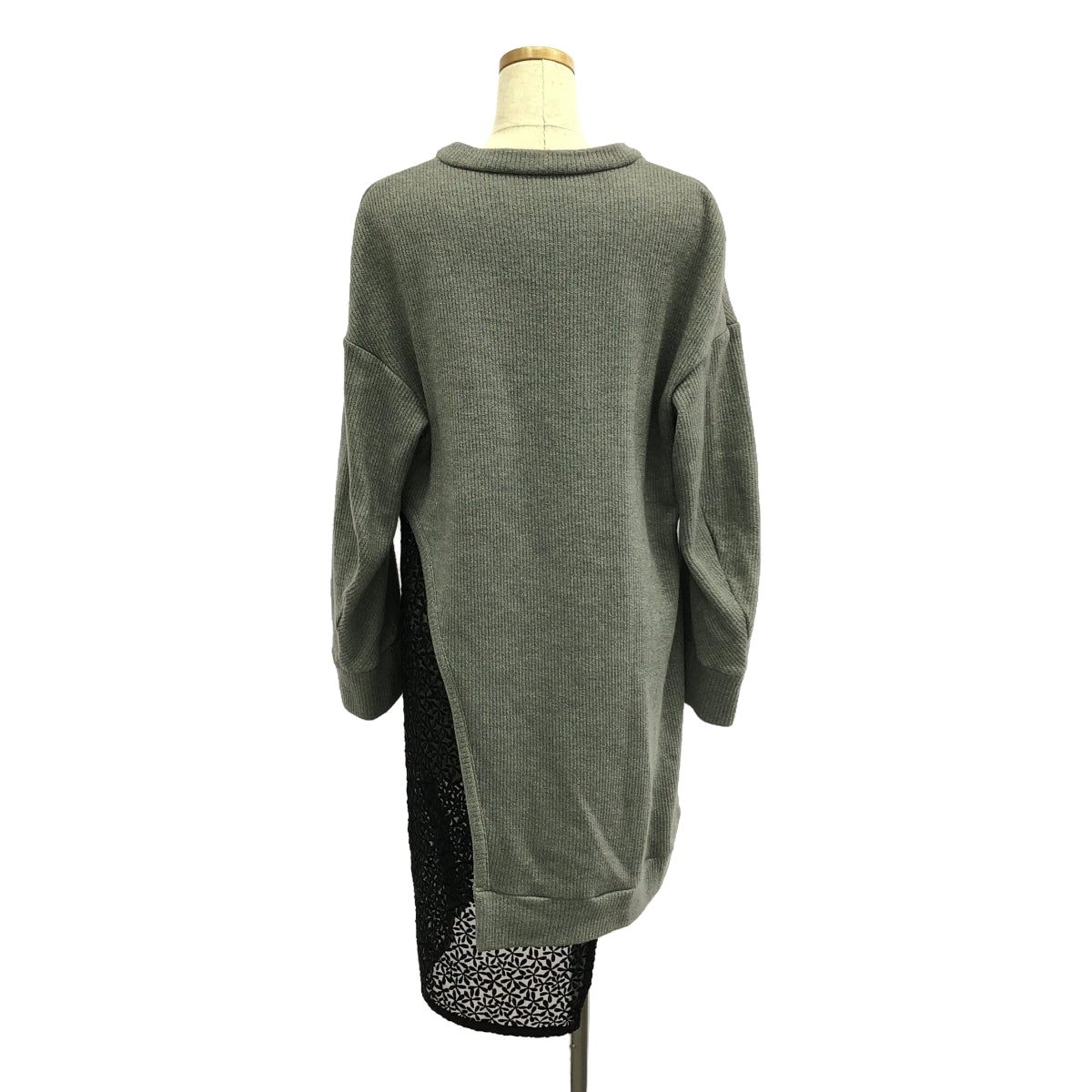 UJOH |不對稱對接洋裝 | 2 |灰/黑 |女性的