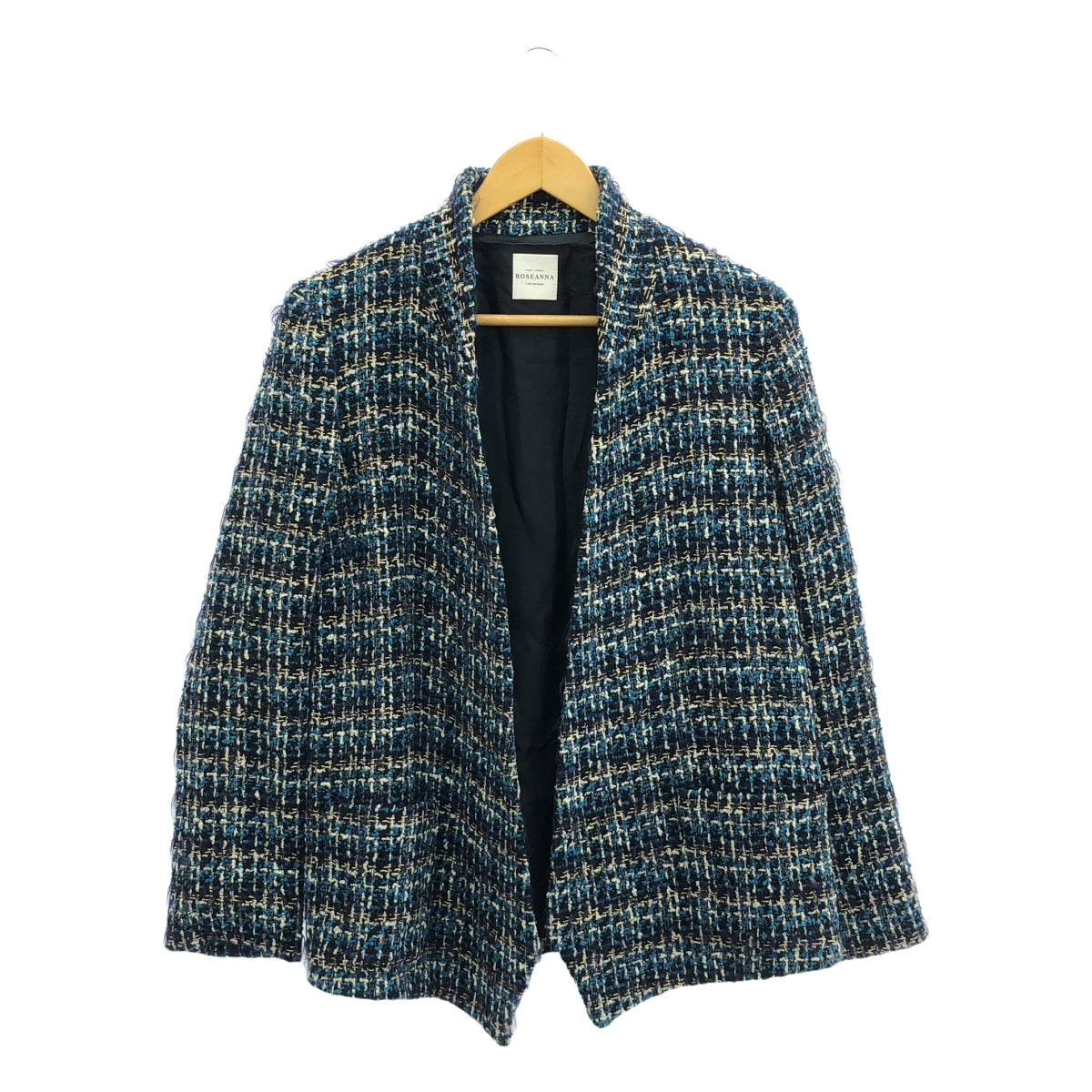ROSEANNA / 玫瑰安娜 | 無領粗花呢夾克 | 36 | 藍色 | 女款