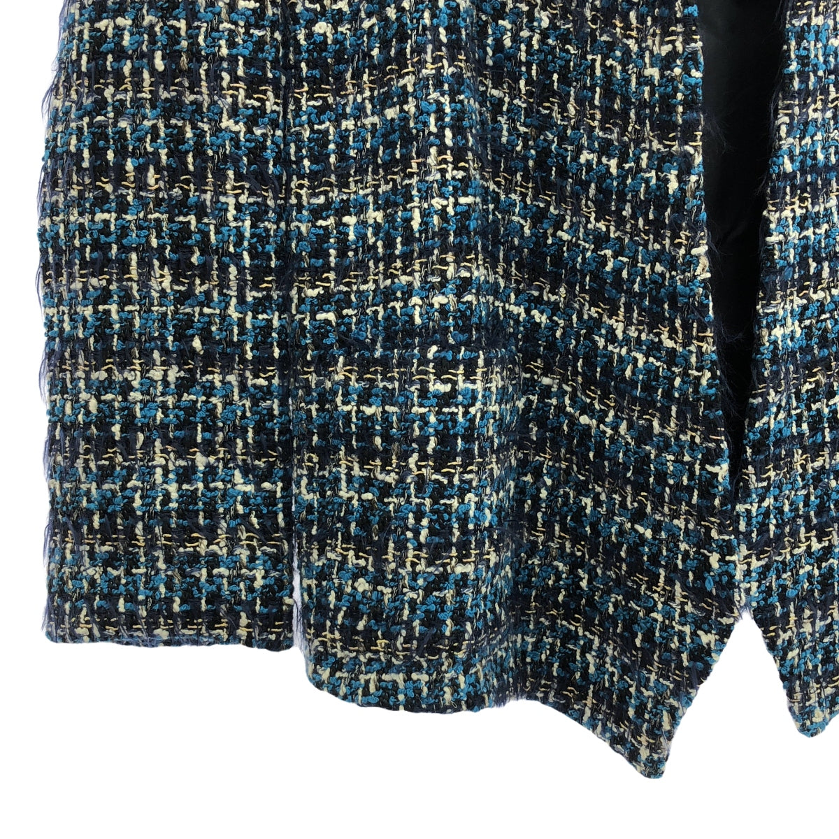 ROSEANNA / 玫瑰安娜 | 無領粗花呢夾克 | 36 | 藍色 | 女款