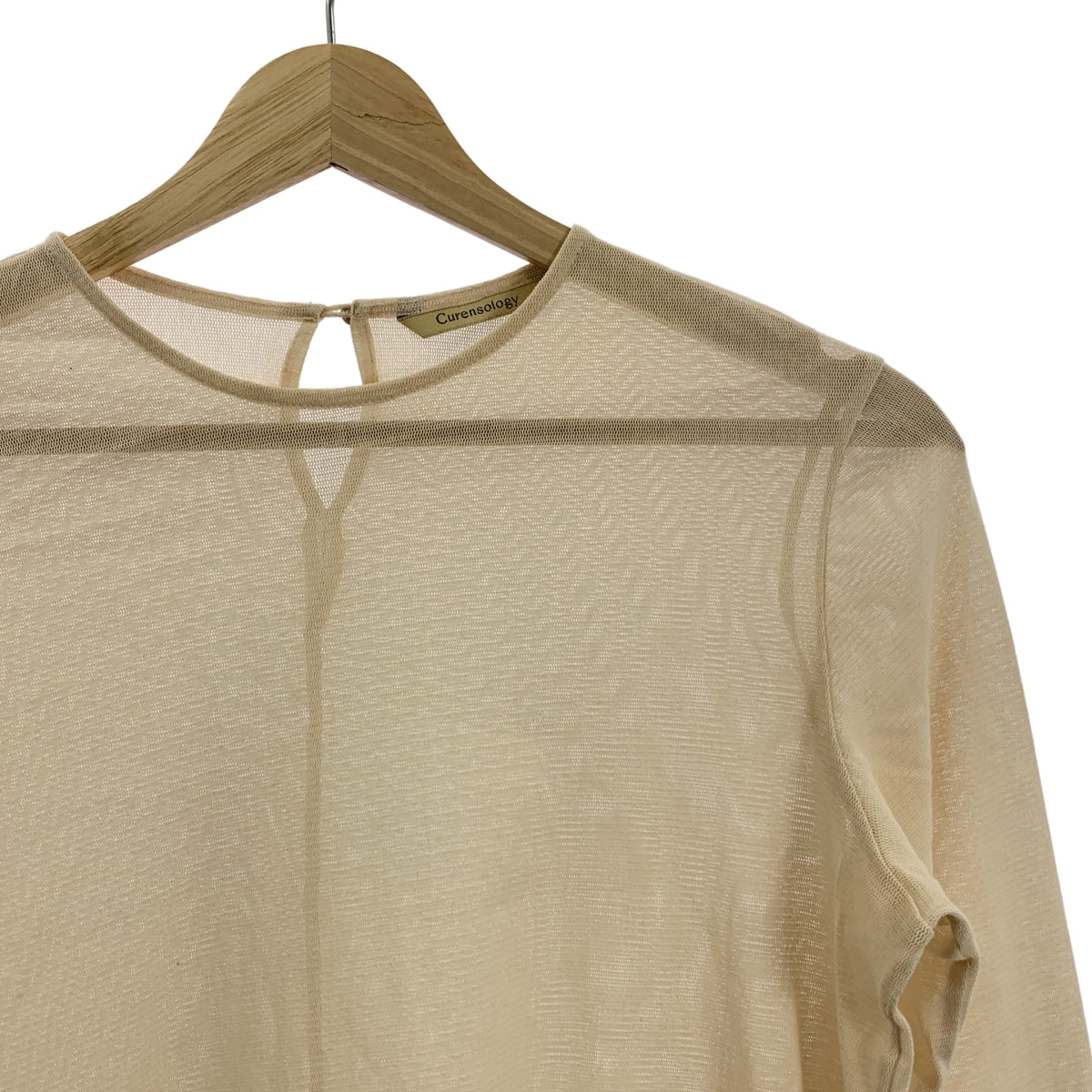 Curensology | 棉質薄紗襯衫 | F碼 | 米色 | 女款