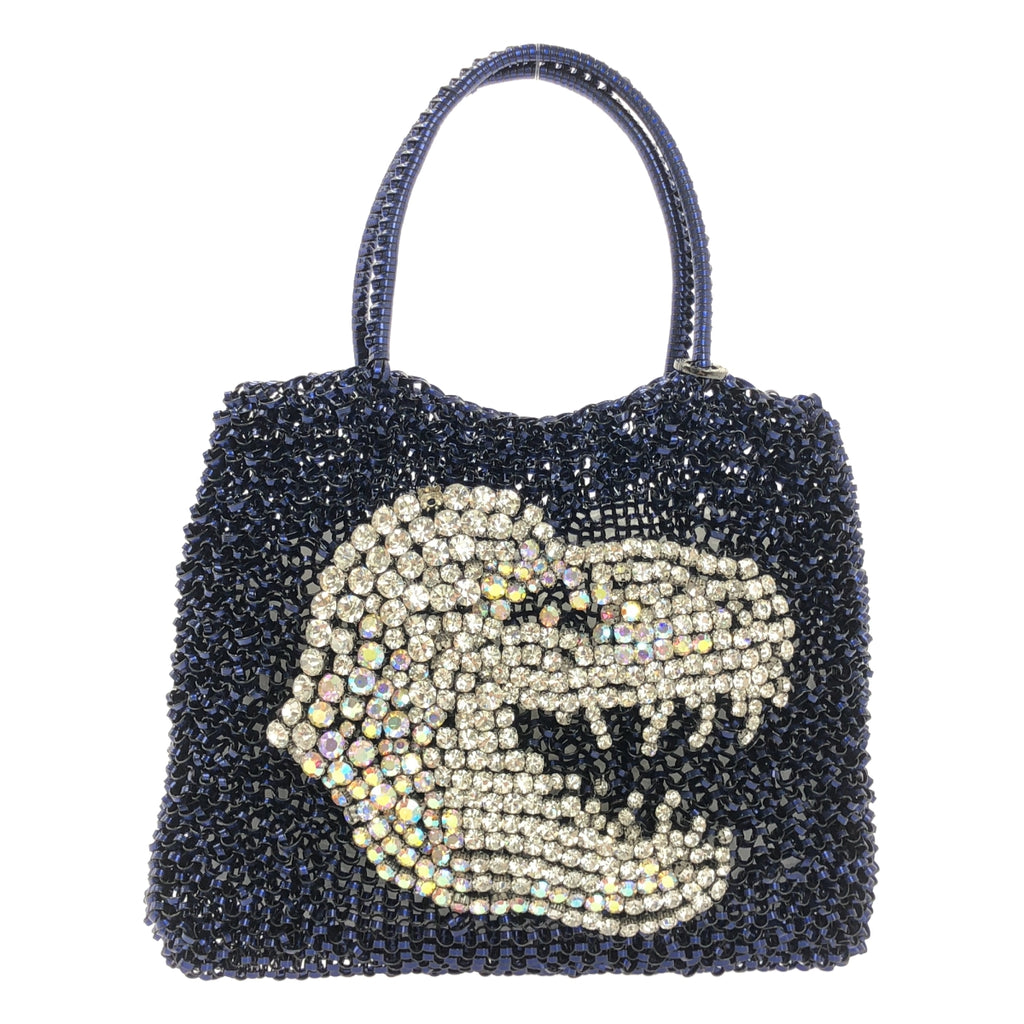 【美品】  ANTEPRIMA / アンテプリマ | ダイナソー ワイヤー ハンドバッグ | シルバー/ネイビー | レディース