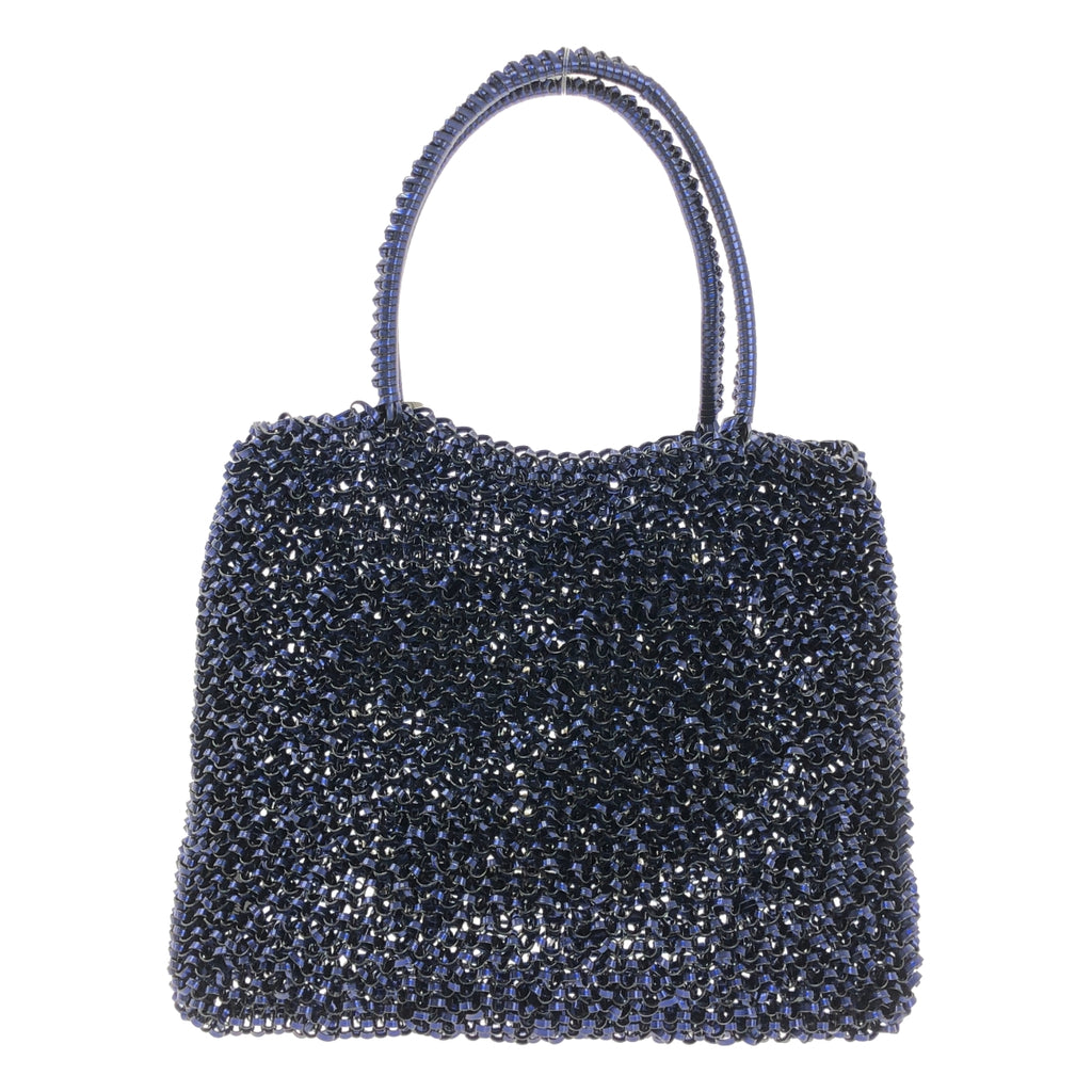 【美品】  ANTEPRIMA / アンテプリマ | ダイナソー ワイヤー ハンドバッグ | シルバー/ネイビー | レディース