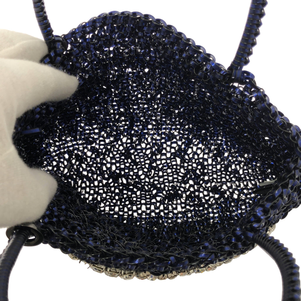 【美品】  ANTEPRIMA / アンテプリマ | ダイナソー ワイヤー ハンドバッグ | シルバー/ネイビー | レディース