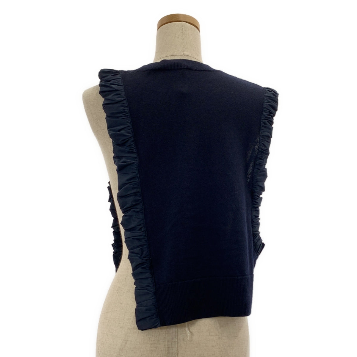 ENFOLD / エンフォルド | 2025AW | ASYMMETRY MINI VEST フリル