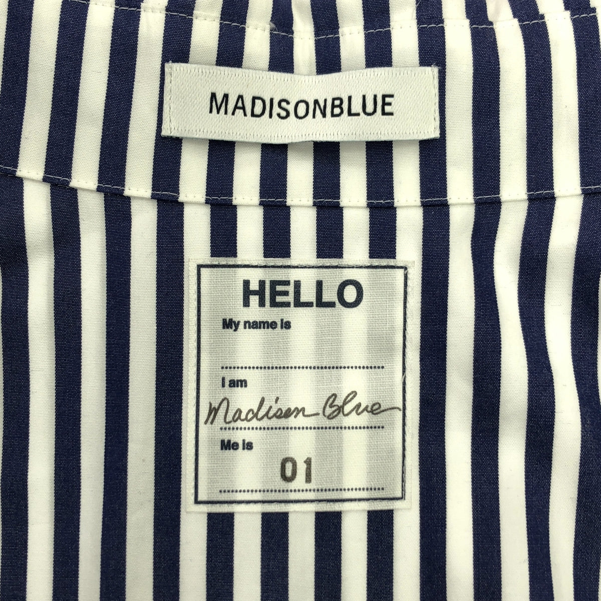 MADISON BLUE / マディソンブルー | コットン ストライプ シャツワンピース | S | レディース