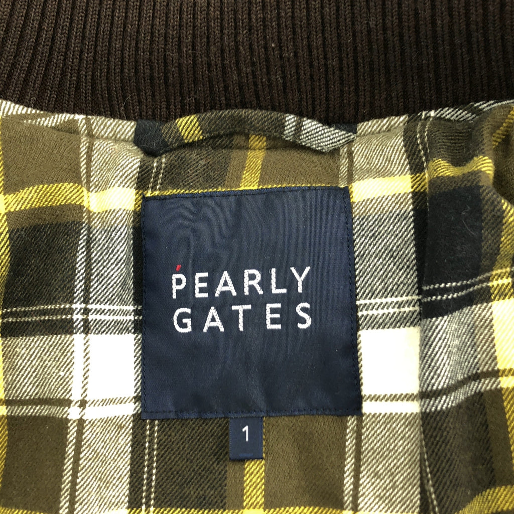 PEARLY GATES / パーリーゲイツ | ヘリンボーン コーデュロイ切替 エルボーパッチ ダウンジャケット | 1 | レディース