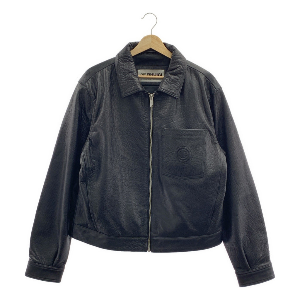 RHUDE | x ZARA 聯名款 Logo 皮革外套 | 全襯裡 | XL |