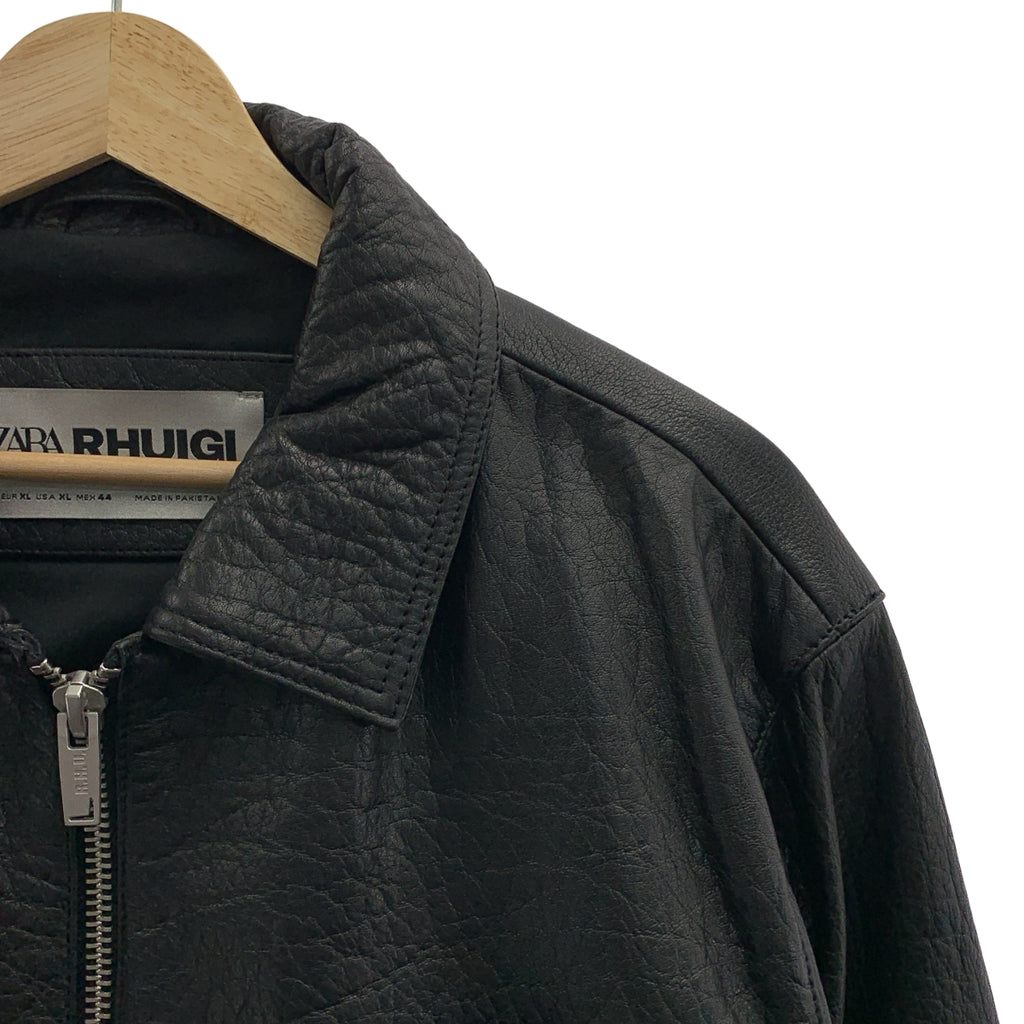 RHUDE | x ZARA 聯名款 Logo 皮革外套 | 全襯裡 | XL |