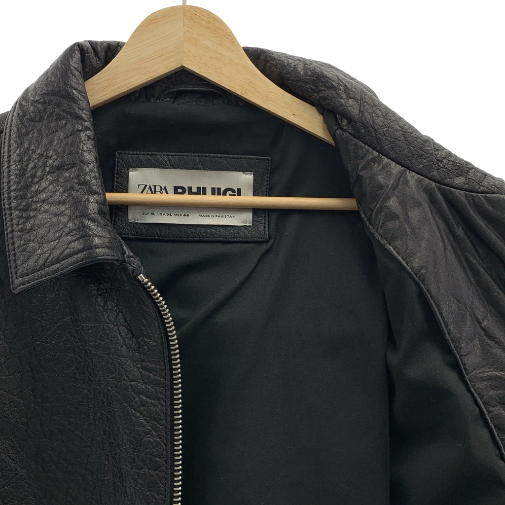 RHUDE | x ZARA 聯名款 Logo 皮革外套 | 全襯裡 | XL |