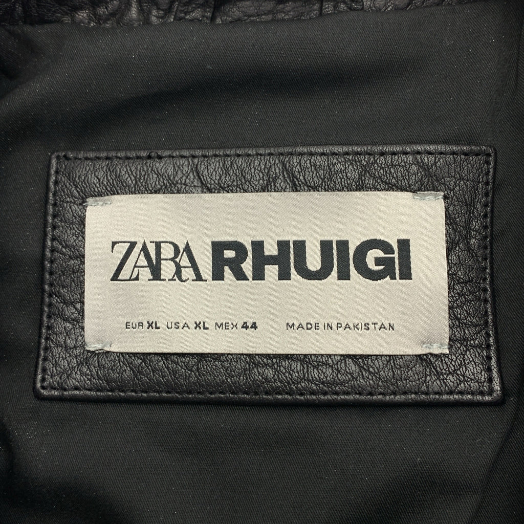RHUDE | x ZARA 聯名款 Logo 皮革外套 | 全襯裡 | XL |