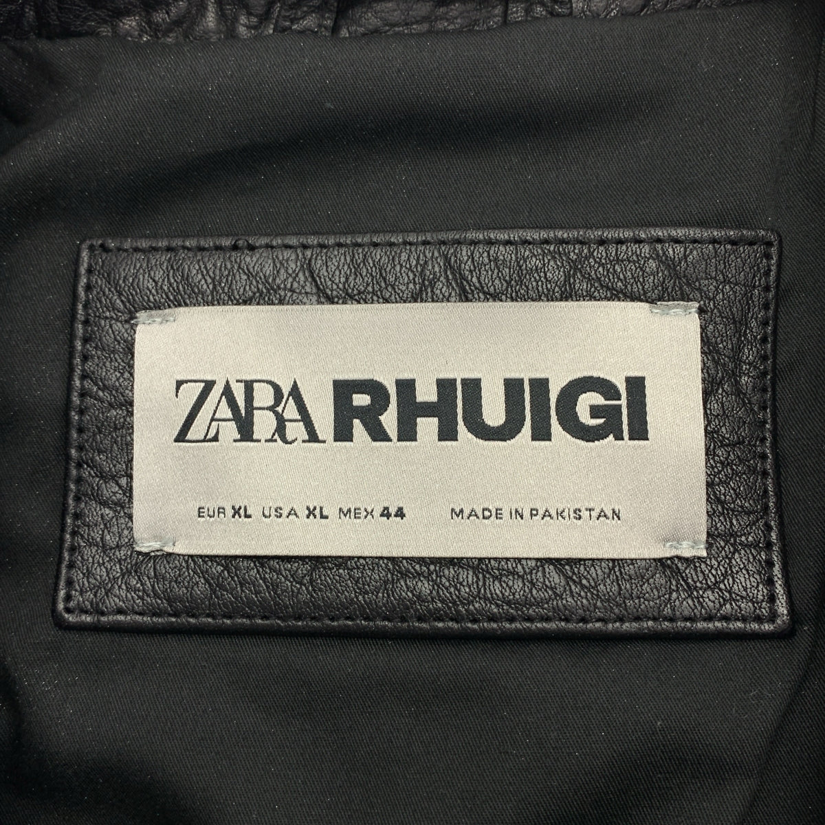 RHUDE | x ZARA 聯名款 Logo 皮革外套 | 全襯裡 | XL |
