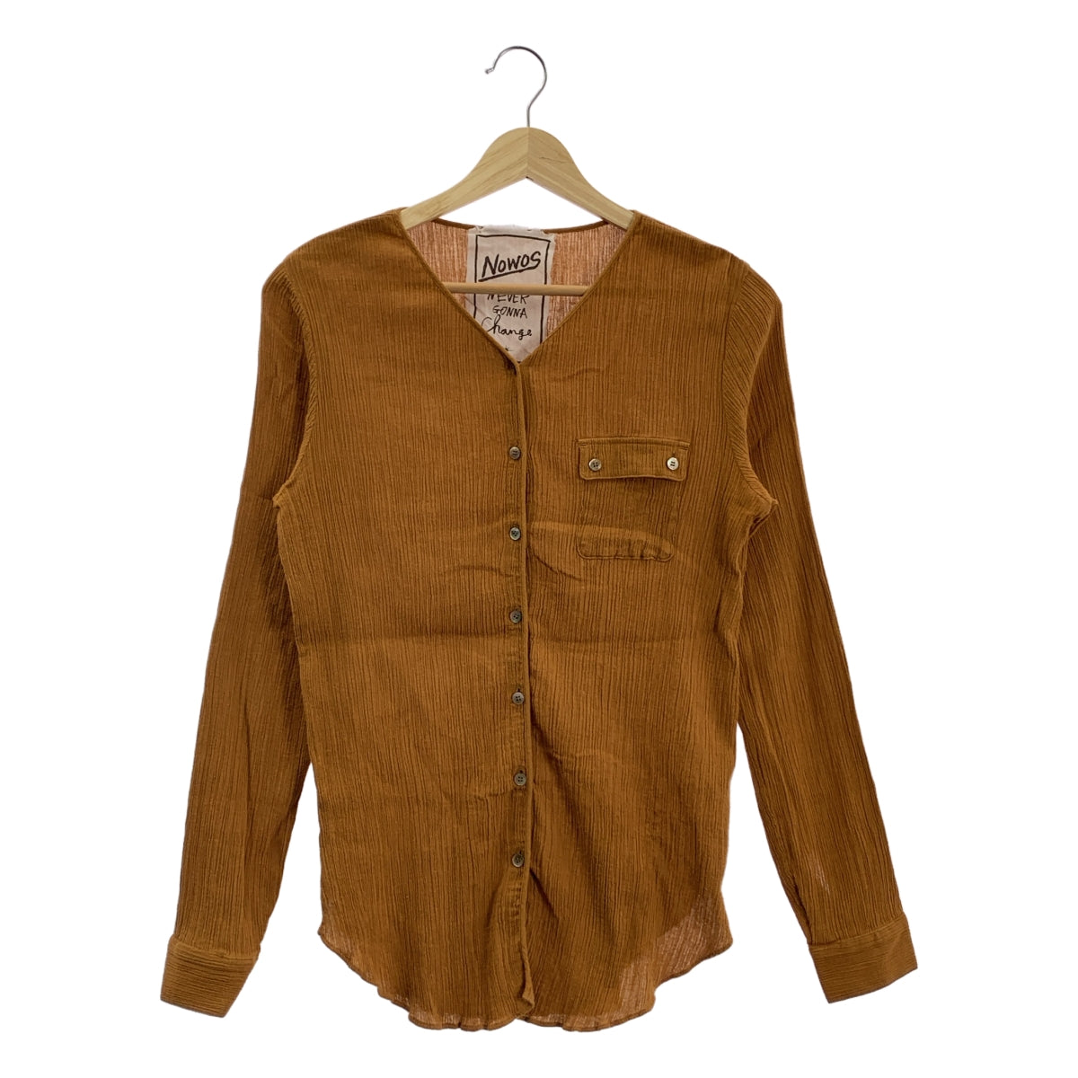 NOWOS / 노워스 | V-neck blouse 코튼 V넥 블라우스 셔츠 |