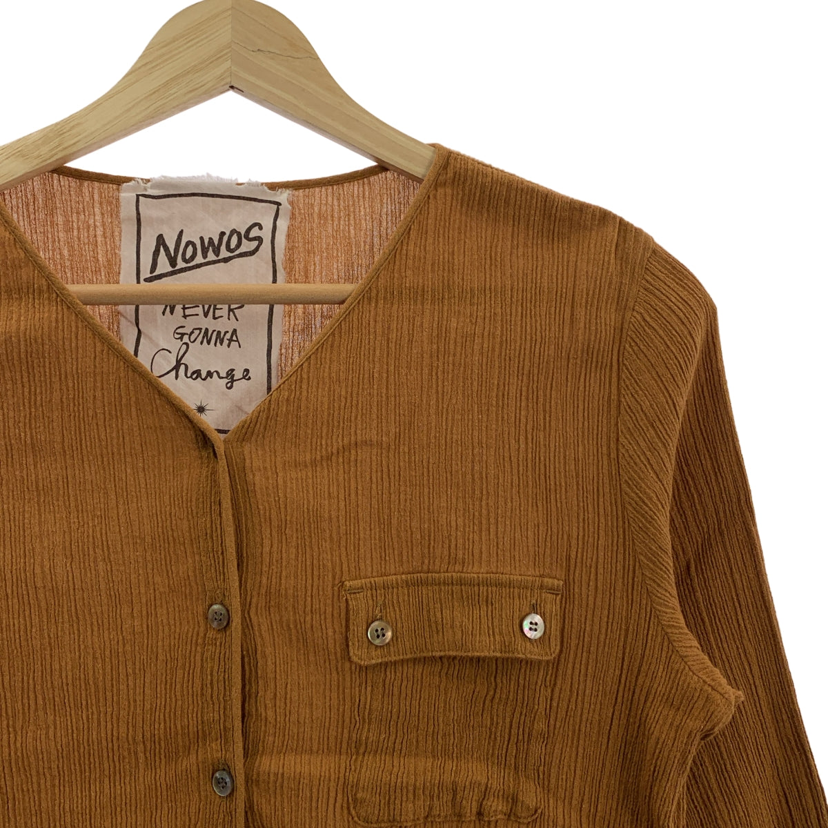 NOWOS / 노워스 | V-neck blouse 코튼 V넥 블라우스 셔츠 |