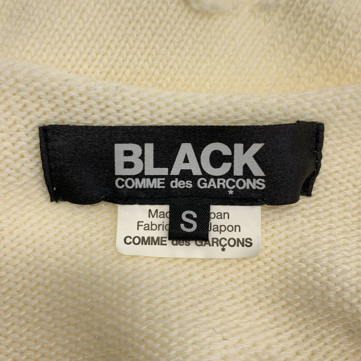 BLACK COMME des GARCONS / 블랙콤 데 갤슨 | 2021SS | 홀 컷오프 크루넥 니트 | S | 남성