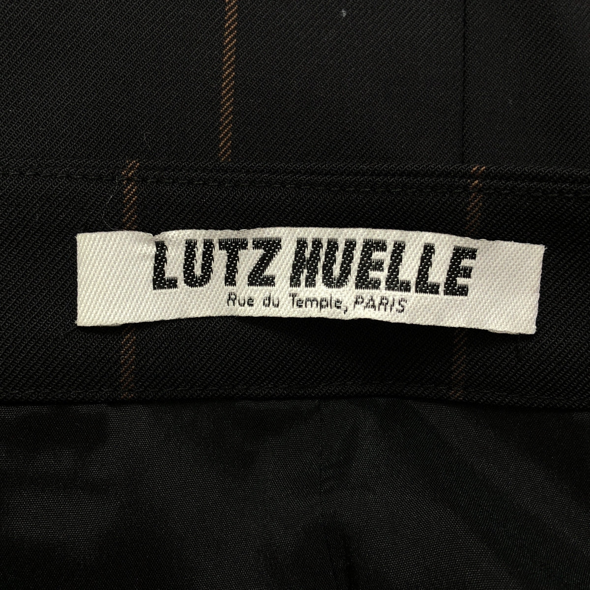 【新品】  LUTZ HUELLE / ルッツヒュエル | チェック バックススリット スカート | 36 | ダークブラウン | レディース