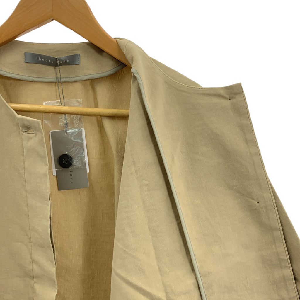 theory luxe | 2025SS | Lush 亞麻科勒外套 | 無領外套 | 尺寸 38 | 女款