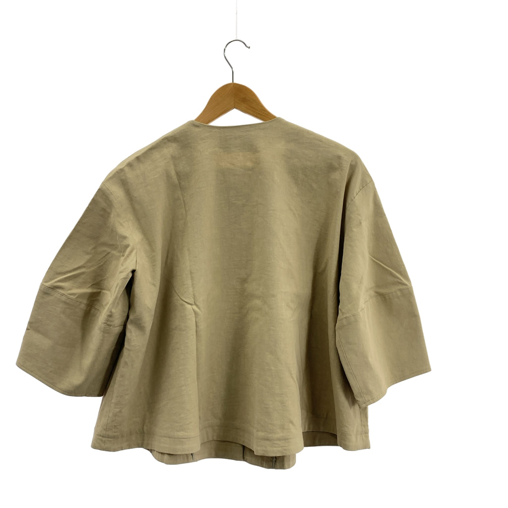 theory luxe | 2025SS | Lush 亞麻科勒外套 | 無領外套 | 尺寸 38 | 女款