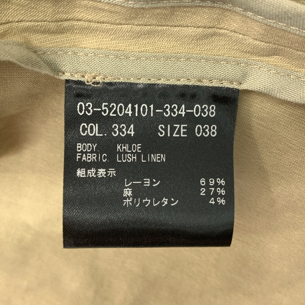 theory luxe | 2025SS | Lush 亞麻科勒外套 | 無領外套 | 尺寸 38 | 女款