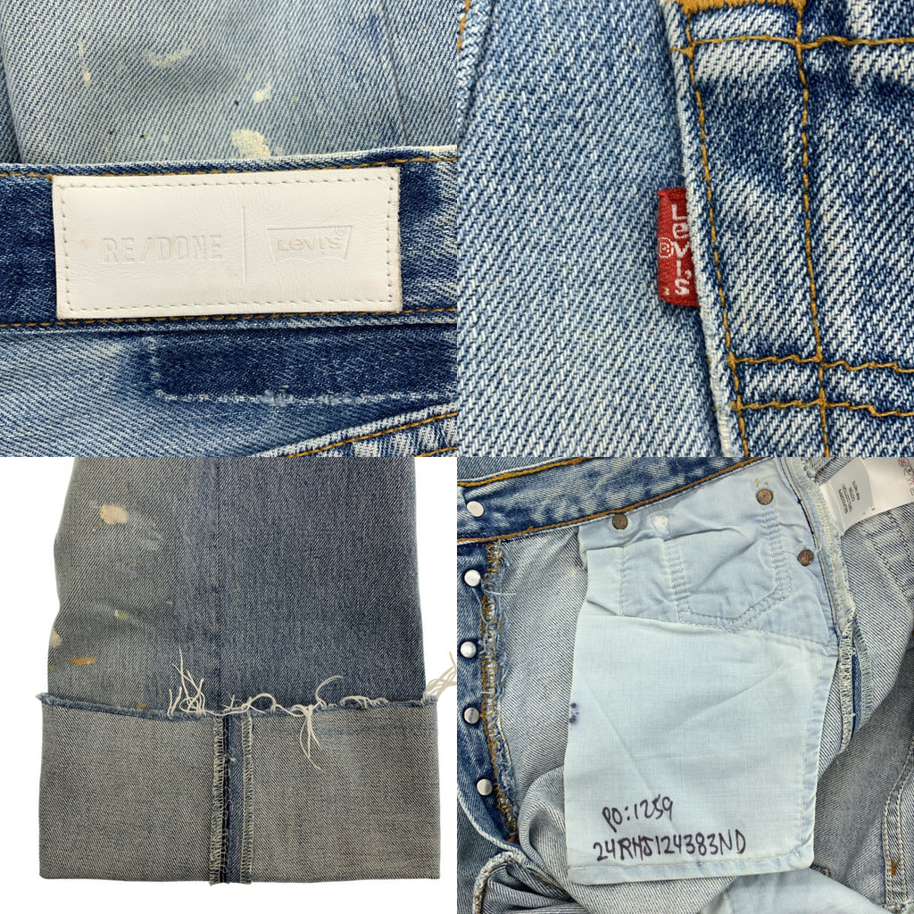 RE/DONE / 리단 | × Levi's / 501 재구성 페인트 컷오프 플레어 팬츠 | 24 |