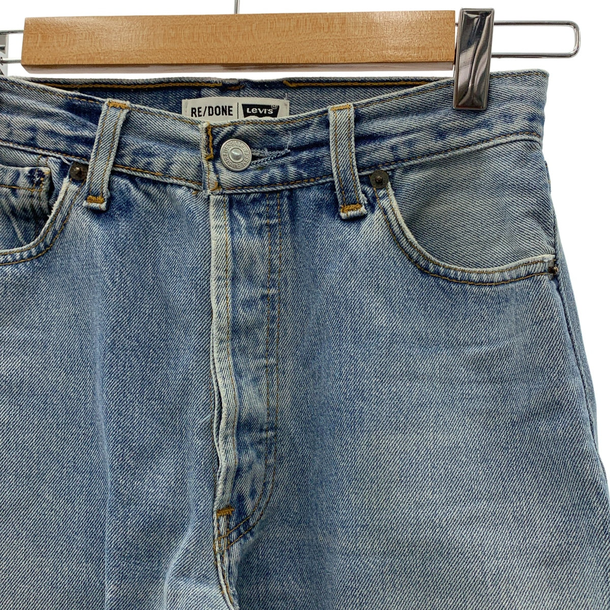 RE/DONE / 리단 | × Levi's / 501 재구성 페인트 컷오프 플레어 팬츠 | 24 |