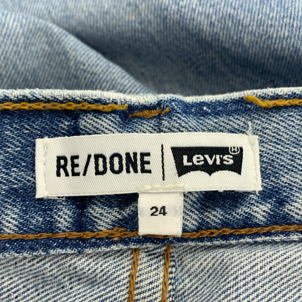 RE/DONE / 리단 | × Levi's / 501 재구성 페인트 컷오프 플레어 팬츠 | 24 | 인디고 | 여성