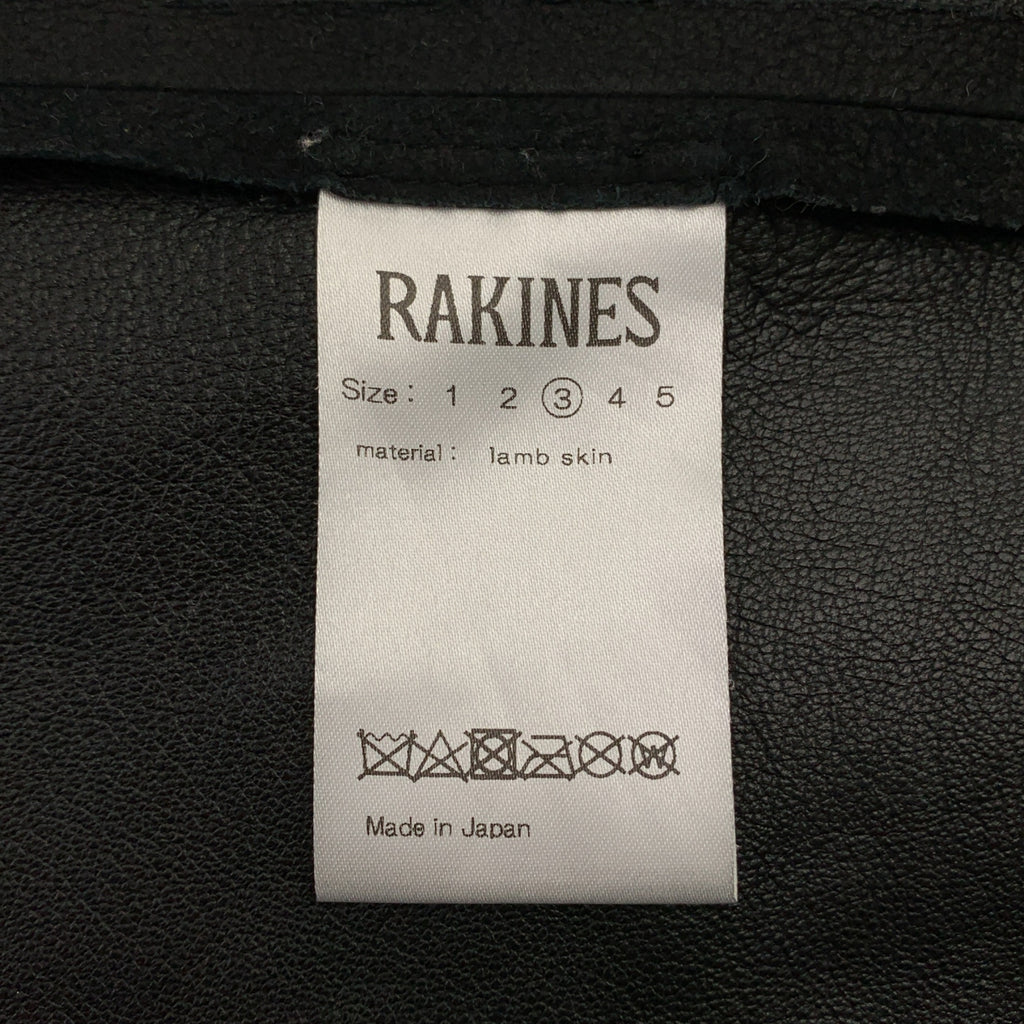 RAKINES / Rakines | × WAGAMAMA GAMAMA 獨家款 / 羊皮無領外套 | 3 |