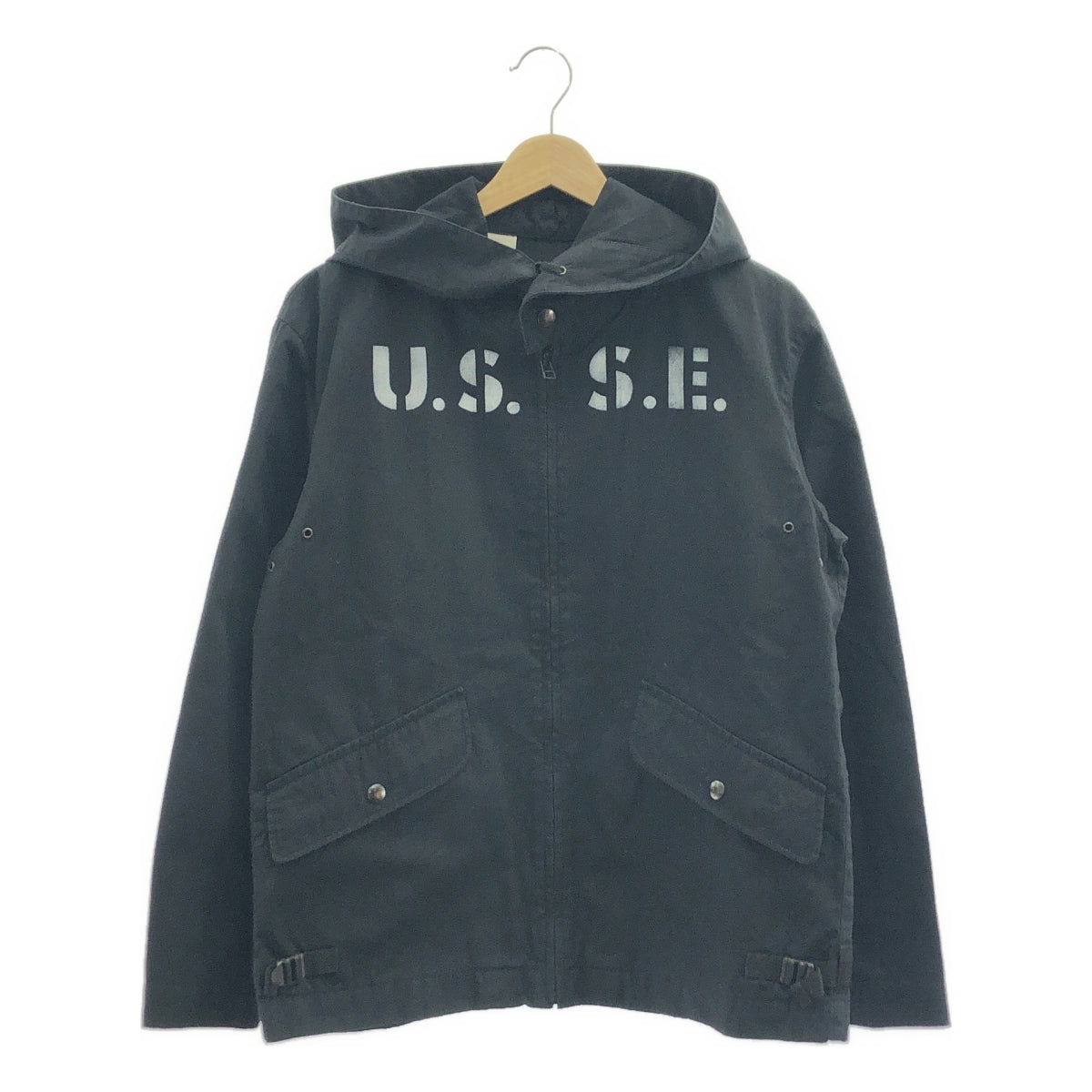 N.HOOLYWOOD | 印花連帽拉鍊外套 | 36碼 | 黑色 | 男款