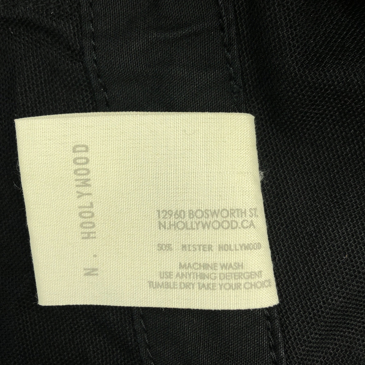 N.HOOLYWOOD | 印花連帽拉鍊外套 | 36碼 | 黑色 | 男款