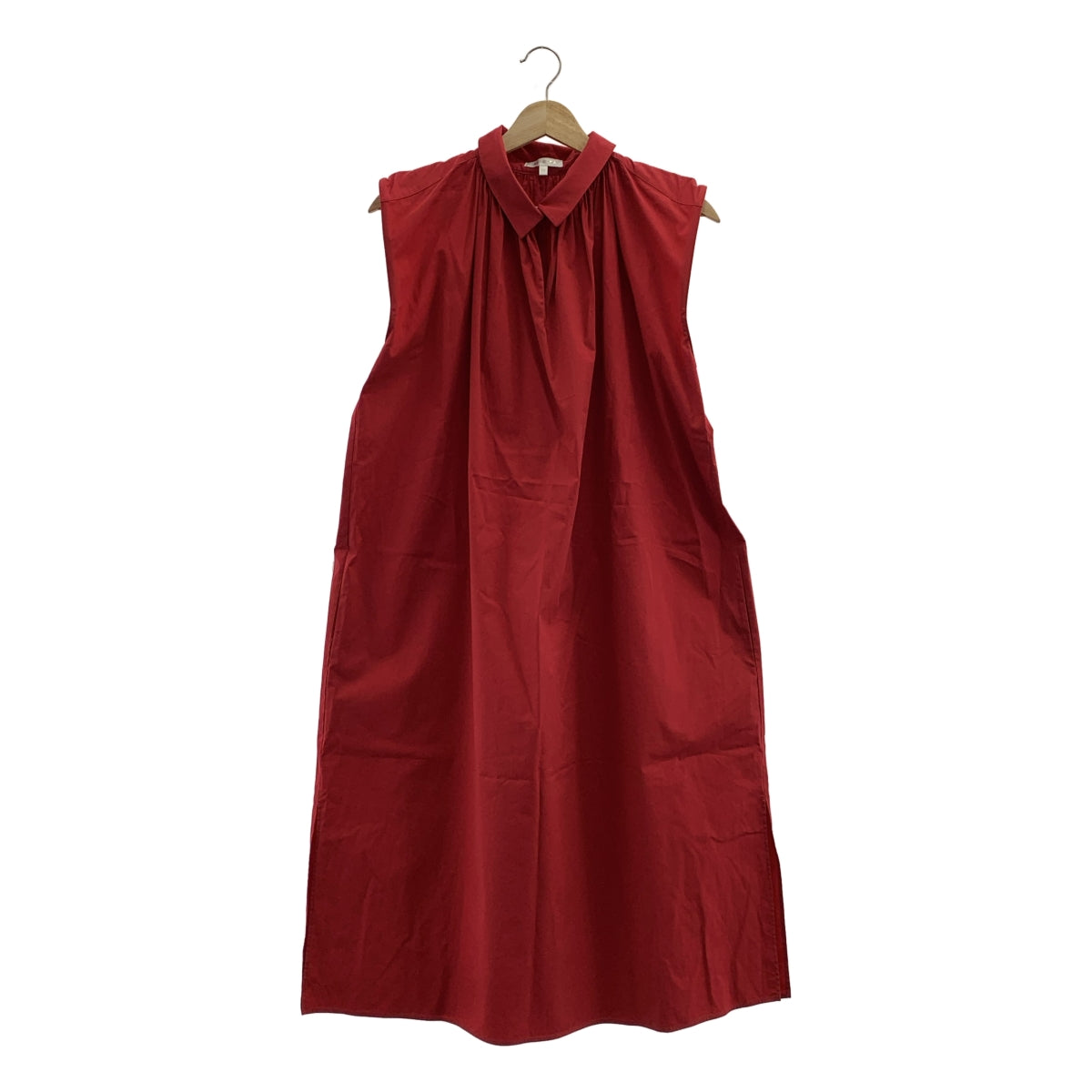 PAULE KA / 폴카 | 사이드 슬릿 주머니가 달린 주머니 볼륨 드레스 원피스 | 38 |