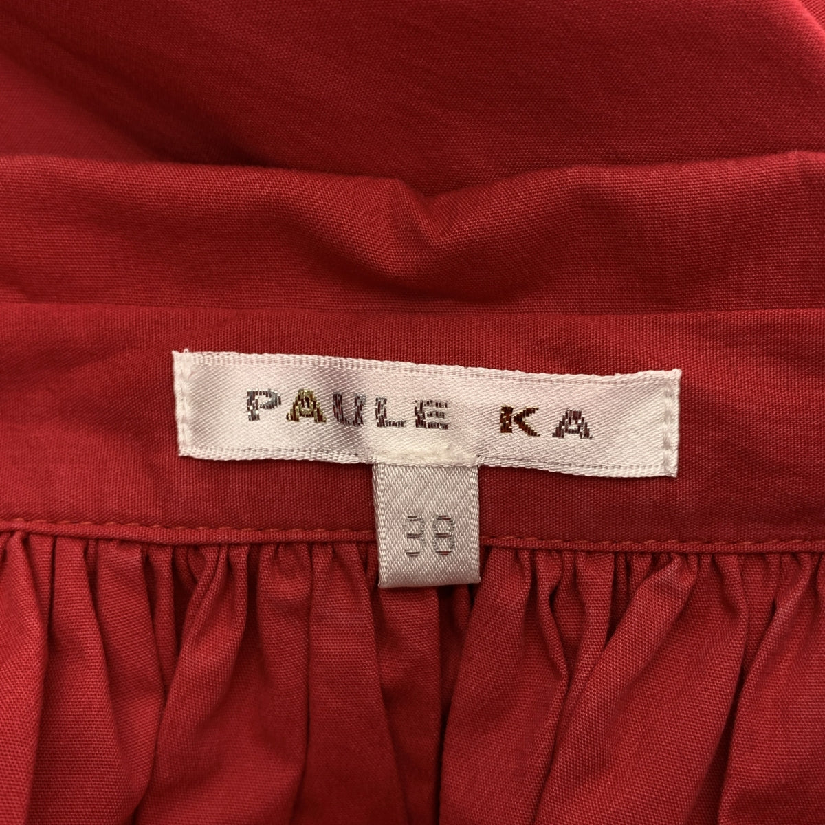 PAULE KA / 폴카 | 사이드 슬릿 주머니가 달린 주머니 볼륨 드레스 원피스 | 38 |