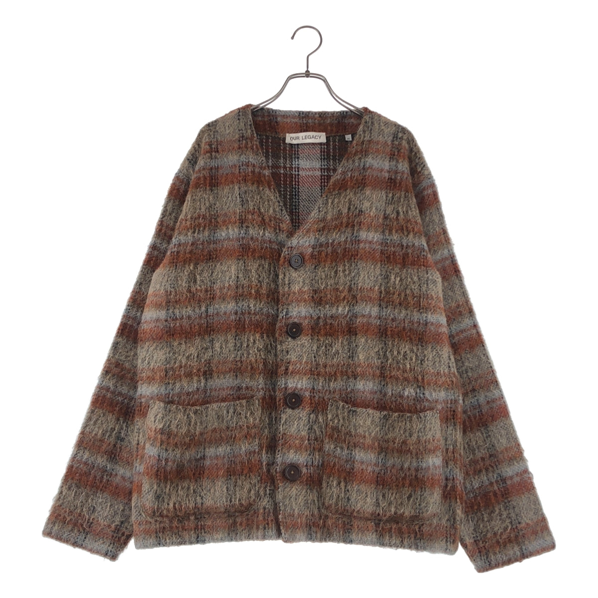 OUR LEGACY / アワーレガシー | 2022AW | CARDIGAN AMENT CHECK MOHAIR / モヘヤ オーバー ニット カーディガン | 46 | メンズ