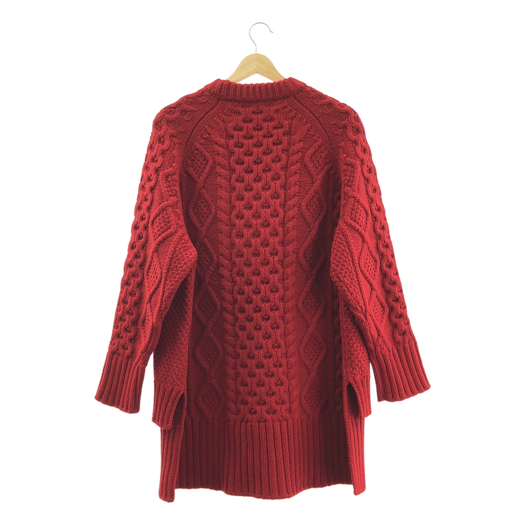 INSCRIRE / 안스쿠리아 | 울 케이블 풀오버 니트 스웨터 | 레드 | 여성