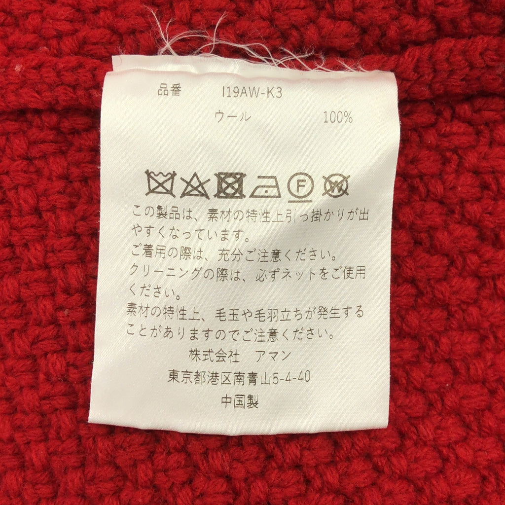 INSCRIRE / 안스쿠리아 | 울 케이블 풀오버 니트 스웨터 | 레드 | 여성