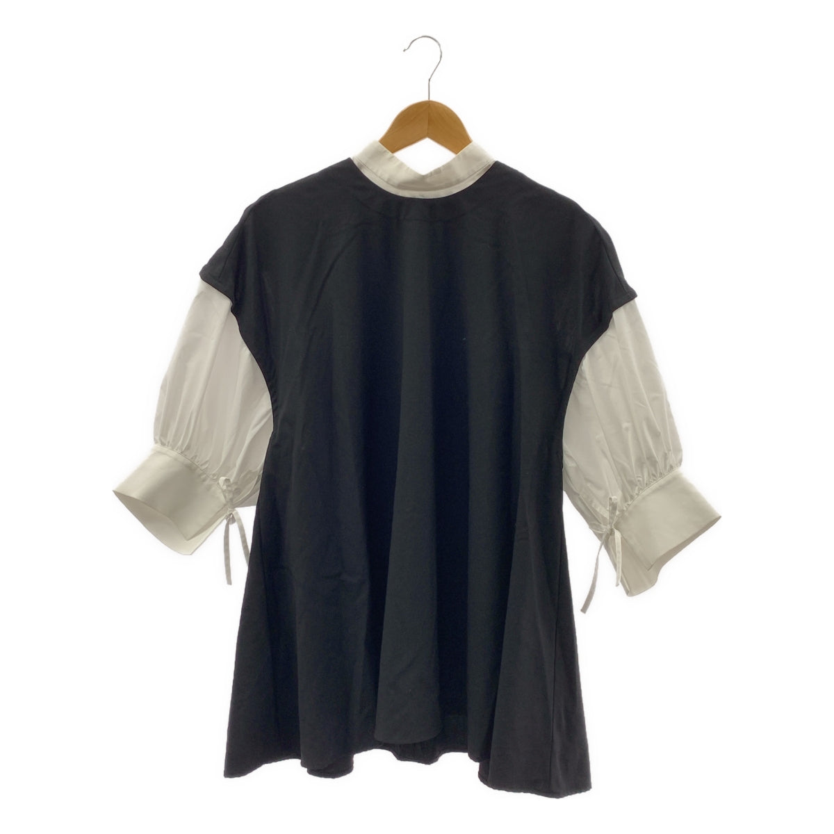 ENFOLD / エンフォルド | LAYERED BALLOON-SLEEVE PULLOVER バルーン プルオーバー シャツ | 38 | レディース