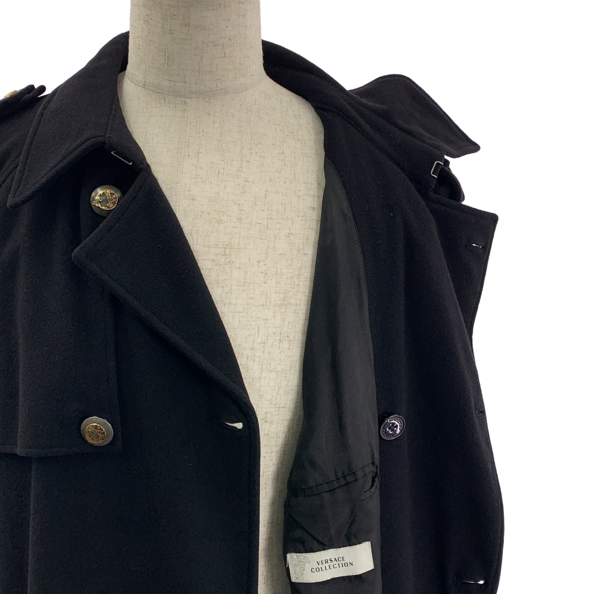 VERSACE / ヴェルサーチ | collection / ウール ダブル ロングコート