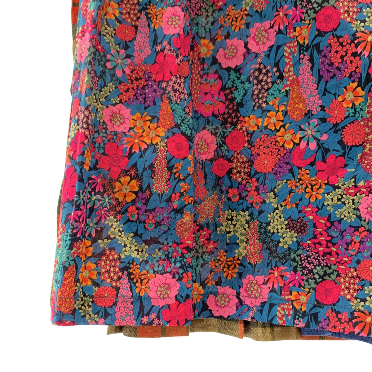 O'NEIL OF DUBLIN / 오닐 오브 더블린 | × LIBERTY / 다른 소재 총무늬 주름 랩 스커트 | US6 |