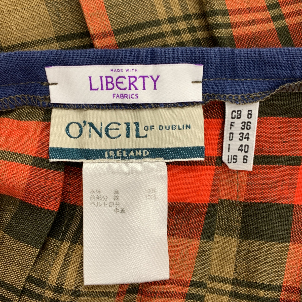 O'NEIL OF DUBLIN / O'NEIL OF DUBLIN | × LIBERTY / 混合材質全印花百褶裹身裙 | US6 | 女款