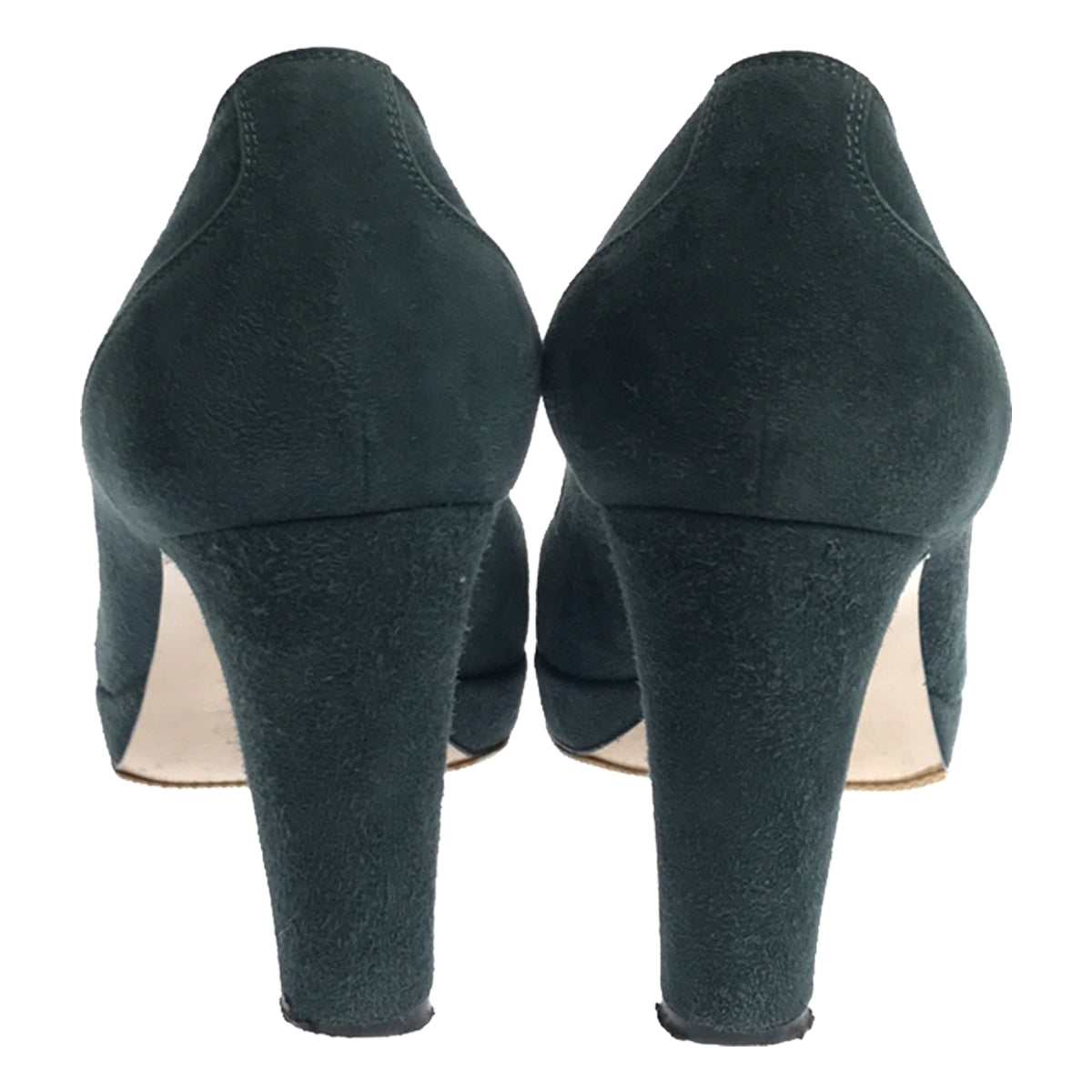 Gianvito Rossi | Suede Leather Tassel Heel Pumps | 36 1/2 | Dark Green | Women's