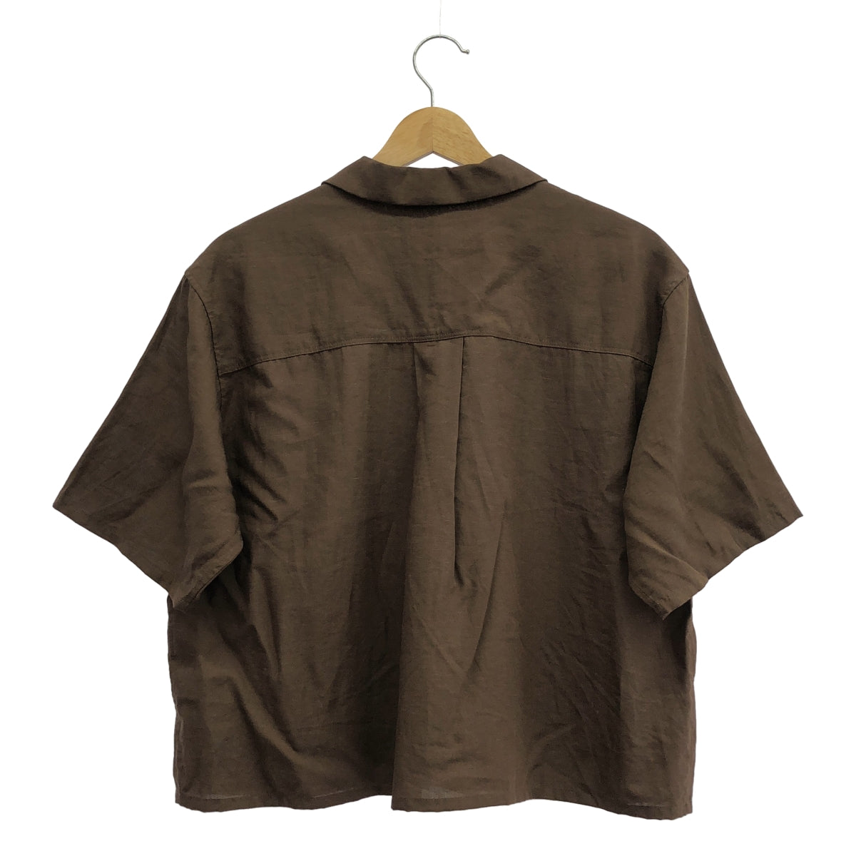 UNITED ARROWS 綠標休閒裝 | 防水短款襯衫和寬腿褲，配有鬆緊腰帶和褶皺 | F / 36 | 女款