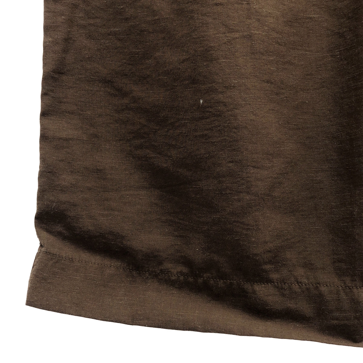 UNITED ARROWS green label relaxing / ユナイテッド アローズ グリーン レーベル リラクシング | セットアップ ―撥水― クロップド シャツ / ウエストゴム タック ワイド パンツ | F / 36 | ブラウン | レディース