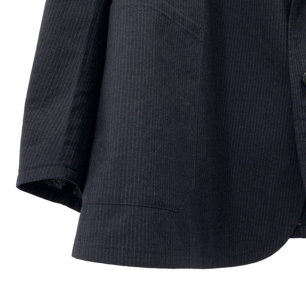 COMOLI / 코모리 | 2024SS | 울 스트라이프 3B 재킷 | 1 | 남성