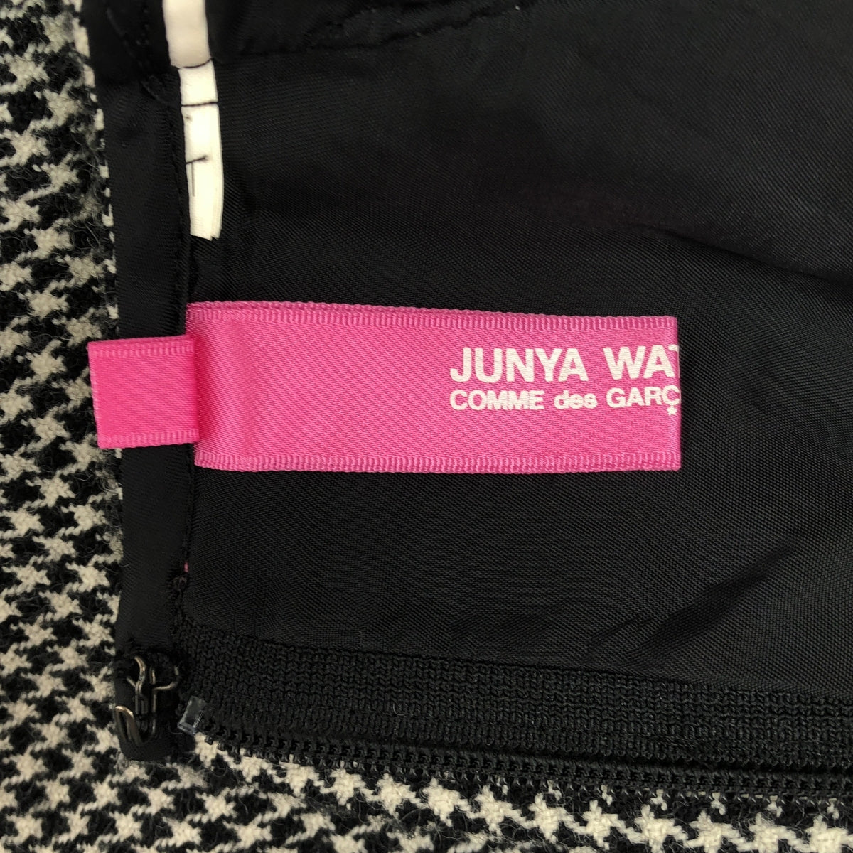 JUNYA WATANABE MAN PINK | 2005 秋冬 | 羊毛千鳥格蕾絲迷你裙 | M碼 | 女款