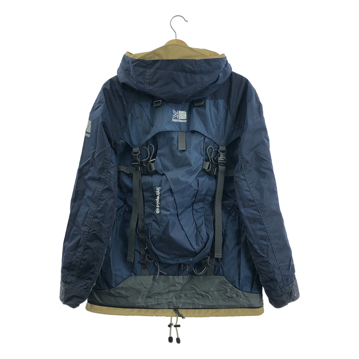 【美品】  JUNYA WATANABE COMME des GARCONS MAN / ジュンヤワタナベコムデギャルソンマン | 2018SS | ×karrimor カリマー / バックパック 再構築 綿エステル タイプライター リバーシブルジャケット | S | ベージュ | メンズ