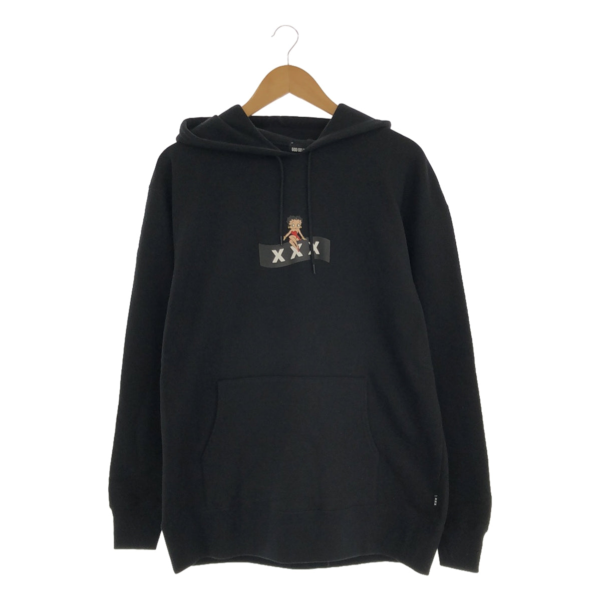 [New] GOD SELECTION XXX / God Selection | × BETTY BOOP / Betty Boop HOODIE / Double-sided print sweatshirt hoodie | L | Black | Men's